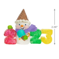 Hallmark Sweet Decade 2023 Ornament -Hallmark Sales Store 2023 Gumdrops and Snowman Keepsake Ornament 1599QXR8027 03