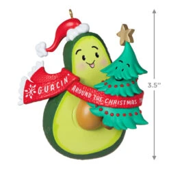 Hallmark Guacin' Around The Christmas Tree Ornament With Sound -Hallmark Sales Store Avocado and Christmas Tree Keepsake Ornament 2199QGO2839 03