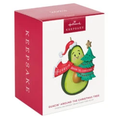 Hallmark Guacin' Around The Christmas Tree Ornament With Sound -Hallmark Sales Store Avocado and Christmas Tree Keepsake Ornament 2199QGO2839 04