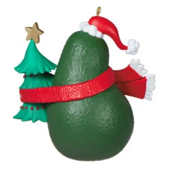 Hallmark Guacin' Around The Christmas Tree Ornament With Sound -Hallmark Sales Store Avocado and Christmas Tree Keepsake Ornament 2199QGO2839 06