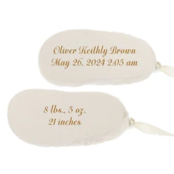 Baby’s First Christmas Booties Porcelain Personalized Ornament -Hallmark Sales Store Babys First Christmas Booties Porcelain Personalized Ornament 2299QHE1924B1 07