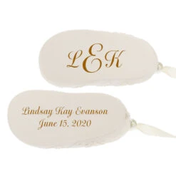 Baby's First Christmas Monogram Booties Porcelain Personalized Ornament 13 Baby's First Christmas Monogram Booties Porcelain Personalized Ornament -Hallmark Sales Store Babys First Christmas Monogram Booties Porcelain Personalized Ornament 2299QHE1924B2 07