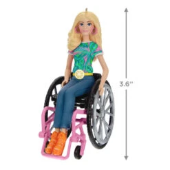 Hallmark Barbie™ Fashionista With Wheelchair Ornament -Hallmark Sales Store Barbie in Wheelchair Keepsake Ornament 1999QXI7017 03