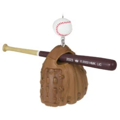 Hallmark Baseball Star 2023 Ornament -Hallmark Sales Store Baseball Bat Glove and Ball Keepsake Ornament 1399QGO2697 06