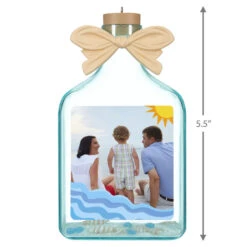 Hallmark A Day At The Beach Sun & Waves Personalized Photo Ornament -Hallmark Sales Store Beach Glass Bottle Personalized Christmas Ornament 2499QHE2118B4 03