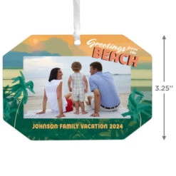 Hallmark Beach Vacation Personalized Text And Photo Metal Ornament -Hallmark Sales Store Beach Vacation Personalized Christmas Ornament 1OFM1001B8 03
