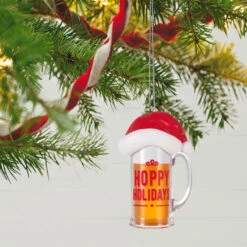 Hallmark Hoppy Holidays Ornament -Hallmark Sales Store Beer Mug With Santa Hat Keepsake Ornament 1799QGO2847 02