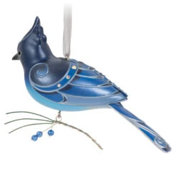 Hallmark The Beauty Of Birds Steller's Jay Ornament -Hallmark Sales Store Blue Jay Bird Keepsake Ornament 1799QXR8057 06
