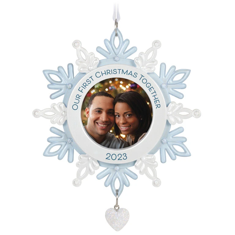 Hallmark Our First Christmas Together Snowflake 2023 Photo Frame Ornament 1 Hallmark Our First Christmas Together Snowflake 2023 Photo Frame Ornament