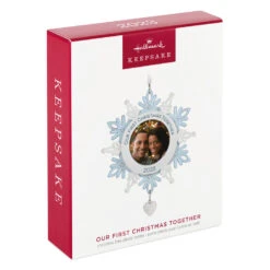 Hallmark Our First Christmas Together Snowflake 2023 Photo Frame Ornament 9 Hallmark Our First Christmas Together Snowflake 2023 Photo Frame Ornament -Hallmark Sales Store BlueWhite Snowflake Picture Frame Keepsake Ornament 1699QGO2879 04