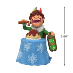 Hallmark Elf Did You Hear That? Ornament With Sound -Hallmark Sales Store Buddy the Elf With Spaghetti Keepsake Ornament 2099QXI6097 03