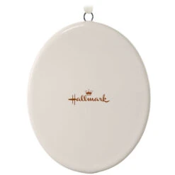 Hallmark Ceramic Text And Photo Ornament—Vertical Oval -Hallmark Sales Store Ceramic Text and Photo OrnamentVertical Oval 1999QHE1739B3 06