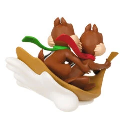 Hallmark Disney Chip And Dale Snow Much Fun! Ornament -Hallmark Sales Store Chip and Dale Chipmunks Sledding Keepsake Ornament 2099QXD6567 06