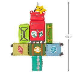 Hallmark Travel All The Way 2023 Ornament -Hallmark Sales Store Christmas Tree of Luggage Keepsake Ornament 1899QGO2907 03