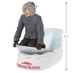 Hallmark National Lampoon's Christmas Vacation™ Don't Try This At Home, Kids! Ornament With Light And Sound -Hallmark Sales Store Christmas Vacation Clark on Sled Keepsake Ornament 2499QXI6269 03