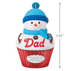 Hallmark Dad Cupcake 2023 Ornament 8 Hallmark Dad Cupcake 2023 Ornament -Hallmark Sales Store Dad Snowman Cupcake 2023 Keepsake Ornament 1399QGO2537 03