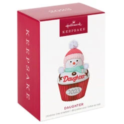 Hallmark Daughter Cupcake 2023 Ornament -Hallmark Sales Store Daughter Snowman Cupcake 2023 Keepsake Ornament 1399QGO2539 04