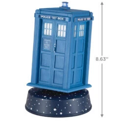 Hallmark Doctor Who 60th Anniversary TARDIS Tabletop Decoration With Light, Sound And Motion -Hallmark Sales Store Doctor Who TARDIS Keepsake Decoration 1QFM3949 03