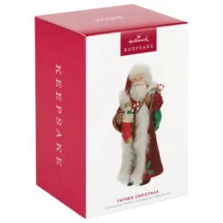Hallmark Father Christmas Ornament -Hallmark Sales Store Father Christmas With Toy Bag Keepsake Ornament 2499QXR8137 04