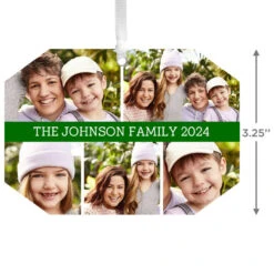 Hallmark Five-Photo Personalized Text And Photo Metal Ornament -Hallmark Sales Store FivePhoto Personalized Christmas Ornament 1OFM1001B6 03