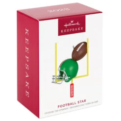 Hallmark Football Star 2023 Ornament -Hallmark Sales Store Football Goal Post and Helmet Keepsake Ornament 1399QGO2707 04