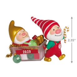 Hallmark Gnome For Christmas Special Edition 2023 Ornament -Hallmark Sales Store Gnomes With Christmas Decorations Keepsake Ornament 2199QGO2817 03
