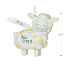 Hallmark Godchild 2023 Porcelain Ornament -Hallmark Sales Store Godchild Lamb Keepsake Ornament 1799QGO2609 03