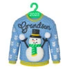 Hallmark Grandson Christmas Sweater 2023 Ornament -Hallmark Sales Store Grandson Snowman Sweater 2023 Keepsake Ornament 1399QGO2557 01