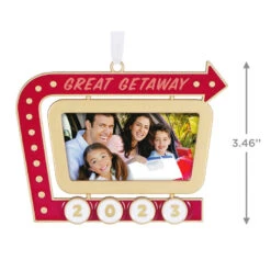 Hallmark Great Getaway 2023 Metal Photo Frame Ornament -Hallmark Sales Store Great Getaway Picture Frame Keepsake Ornament 1999QHX3097 03