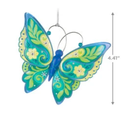 Hallmark Brilliant Butterflies Special Edition Ornament 8 Hallmark Brilliant Butterflies Special Edition Ornament -Hallmark Sales Store Green and Blue Butterfly Keepsake Ornament 1999QGO2799 03