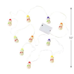 Hallmark Gumdrop Snowman 10-Light Christmas String Lights, 10' -Hallmark Sales Store Gumdrop Snowman Keepsake Christmas Light String 1QSB6279 03