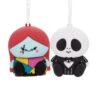 Better Together Disney Tim Burton's The Nightmare Before Christmas Jack And Sally Magnetic Hallmark Ornaments, Set Of 2 -Hallmark Sales Store Jack Skellington and Sally Christmas Ornaments 3HCM2400 01