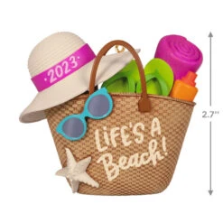 Hallmark Life's A Beach! 2023 Ornament -Hallmark Sales Store Lifes a Beach Tote Bag Keepsake Ornament 1899QGO2929 03