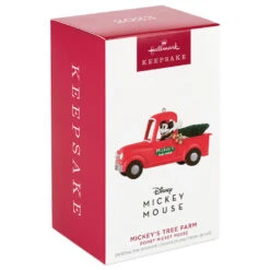 Hallmark Disney Mickey Mouse Mickey's Tree Farm 2023 Ornament -Hallmark Sales Store Mickey Christmas Tree Truck Keepsake Ornament 1999QXD6677 04