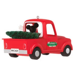 Hallmark Disney Mickey Mouse Mickey's Tree Farm 2023 Ornament -Hallmark Sales Store Mickey Christmas Tree Truck Keepsake Ornament 1999QXD6677 06