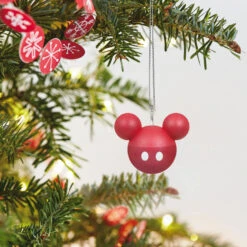 Hallmark Mini Disney Mickey Mouse Ornaments, Set Of 6 -Hallmark Sales Store Mickey Ears Balls Keepsake Ornaments 1599QSB6217 02