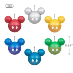 Hallmark Mini Disney Mickey Mouse Ornaments, Set Of 6 -Hallmark Sales Store Mickey Ears Balls Keepsake Ornaments 1599QSB6217 03