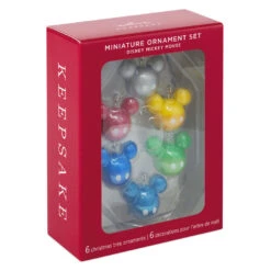 Hallmark Mini Disney Mickey Mouse Ornaments, Set Of 6 -Hallmark Sales Store Mickey Ears Balls Keepsake Ornaments 1599QSB6217 04