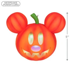 Hallmark Disney Mickey Mouse Mysterious Mickey Jack-o'-Lantern Ornament With Light -Hallmark Sales Store Mickey Mouse JackoLantern Keepsake Ornament 2699QFO5347 03