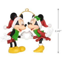 Hallmark Disney Mickey And Minnie A Season Of Love Ornament -Hallmark Sales Store Mickey and Minnie Hands Heart Keepsake Ornament 2099QXD6667 03