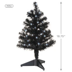 Hallmark Miniature Black Pre-Lit Christmas Tree, 18.75" -Hallmark Sales Store Miniature Black PreLit Christmas Tree 2499QSB6246 03