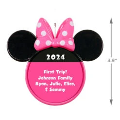 Hallmark Disney Minnie Mouse Ears Silhouette Text Personalized Ornament -Hallmark Sales Store Minnie Mouse Ears Shape Text Personalized Ornament 2499QHE1963B1 03