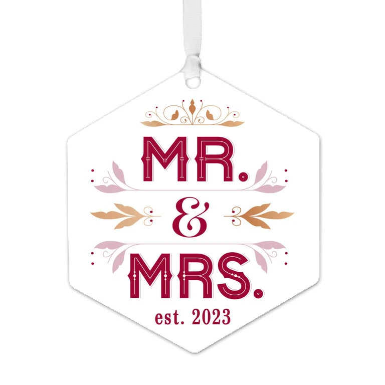 Hallmark Mr. & Mrs. Personalized Text Metal Ornament 1 Hallmark Mr. & Mrs. Personalized Text Metal Ornament