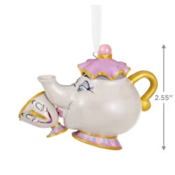 Hallmark Disney Beauty And The Beast A Mother's Love Porcelain Ornament -Hallmark Sales Store Mrs. Potts and Chip Keepsake Ornament 2499QHX3109 03