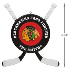 NHL Hockey Personalized Ornament, Chicago Blackhawks® -Hallmark Sales Store NHLHockey Personalized Ornament Chicago Blackhawks 2499QHE1925B14 03