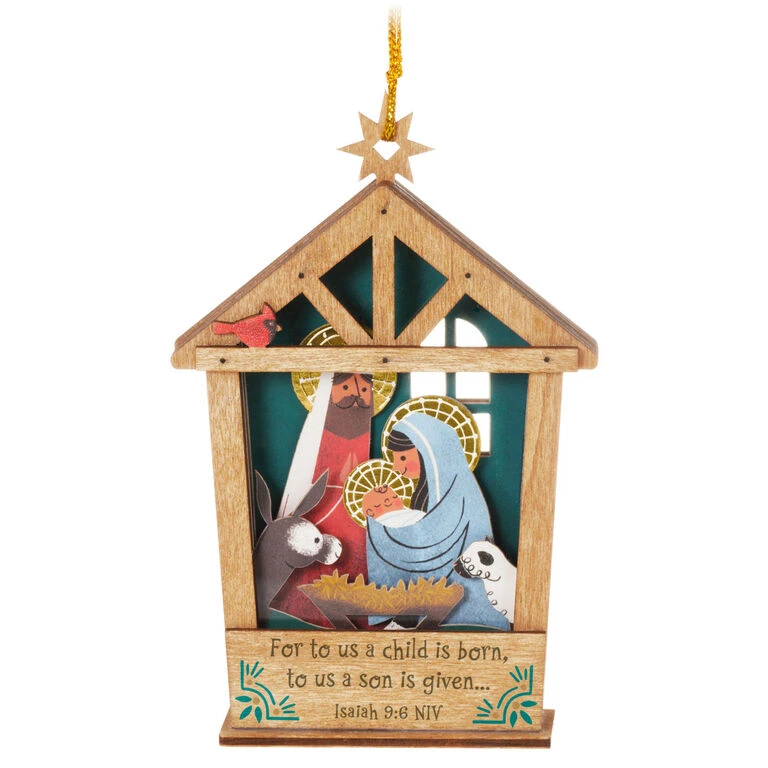 Hallmark A Child Is Born Nativity Papercraft Ornament 1 Hallmark A Child Is Born Nativity Papercraft Ornament
