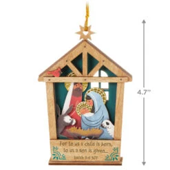 Hallmark A Child Is Born Nativity Papercraft Ornament 8 Hallmark A Child Is Born Nativity Papercraft Ornament -Hallmark Sales Store Nativity Scene Wood and Paper Keepsake Ornament 1999QGO2759 03