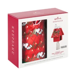 Hallmark Mini The Peanuts® Gang Snoopy Christmas Tree Topper And Tree Skirt, Set Of 2 -Hallmark Sales Store Peanuts Snoopy Mini Keepsake Tree Skirt and Topper 2599QSB6249 05