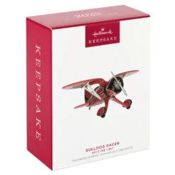 Hallmark Sky's The Limit Bulldog Racer Ornament 9 Hallmark Sky's The Limit Bulldog Racer Ornament -Hallmark Sales Store Red Black White Airplane Keepsake Ornament 1999QXR8169 04
