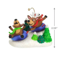 Hallmark Reindeer Antics Ornament -Hallmark Sales Store Reindeer on Snow Tubes Keepsake Ornament 2499QGO2747 03